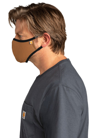 Carhartt Cotton Ear Loop Face Mask (3 pack) (Carhartt Brown)