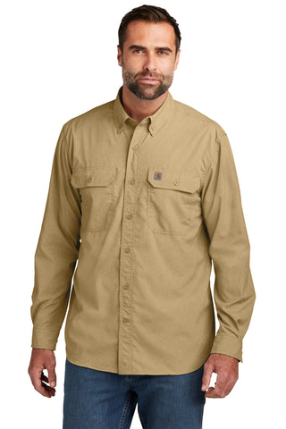 Carhartt Force Solid Long Sleeve Shirt (Dark Khaki)