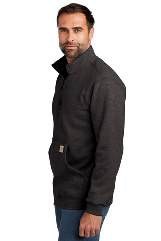 Carhartt Midweight 1/4-Zip Mock Neck Sweatshirt (Carbon Heather)