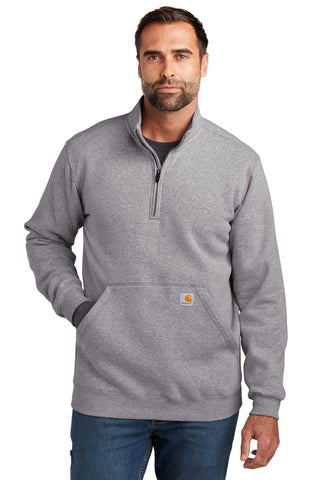 Carhartt Midweight 1/4-Zip Mock Neck Sweatshirt (Heather Grey)