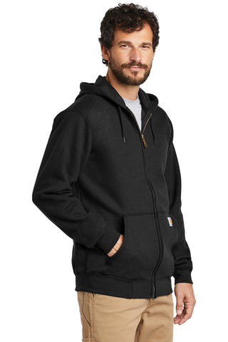 Carhartt Midweight Hooded Zip-Front Sweatshirt (Black)