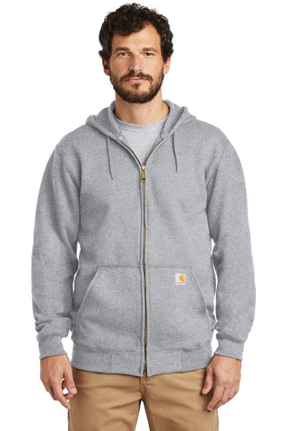 Carhartt Midweight Hooded Zip-Front Sweatshirt (Heather Grey)