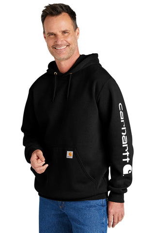 Carhartt Midweight Hooded Logo Sweatshirt (Black)