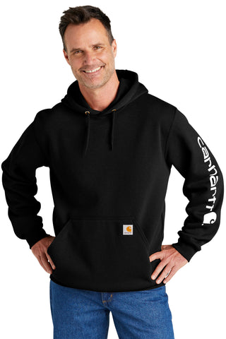 Carhartt Midweight Hooded Logo Sweatshirt (Black)