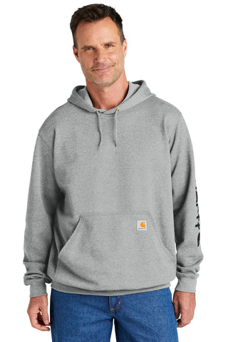 Carhartt Midweight Hooded Logo Sweatshirt (Heather Grey)