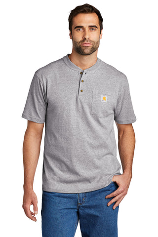 Carhartt Short Sleeve Henley T-Shirt (Heather Grey)