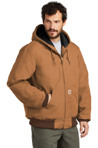 Carhartt Quilted-Flannel-Lined Duck Active Jac (Carhartt Brown)