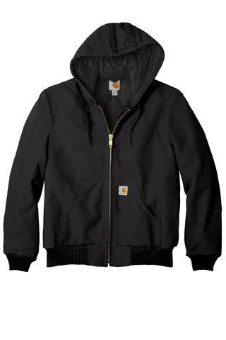 Carhartt Tall Quilted-Flannel-Lined Duck Active Jac (Black)