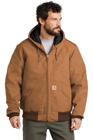 Carhartt Tall Quilted-Flannel-Lined Duck Active Jac (Carhartt Brown)