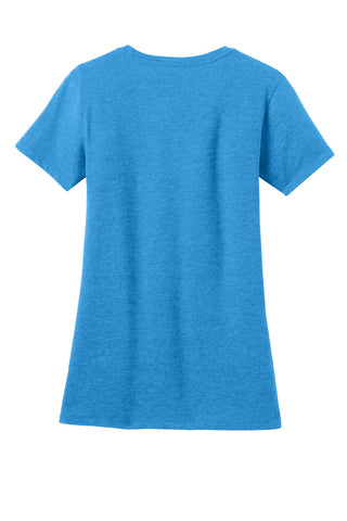 District Women's Perfect Blend CVC Tee (Heathered Bright Turquoise)
