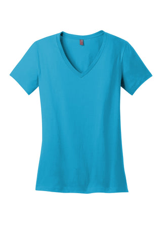 District Women's Perfect Weight V-Neck Tee (Bright Turquoise)