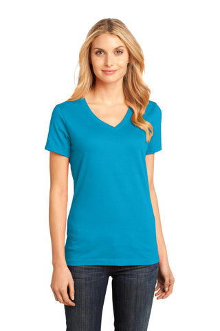 District Women's Perfect Weight V-Neck Tee (Bright Turquoise)