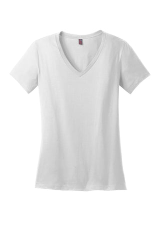 District Women's Perfect Weight V-Neck Tee (Bright White)