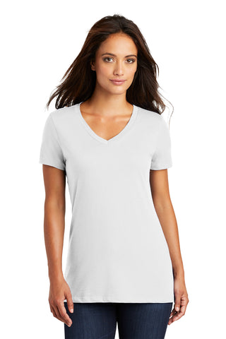 District Women's Perfect Weight V-Neck Tee (Bright White)