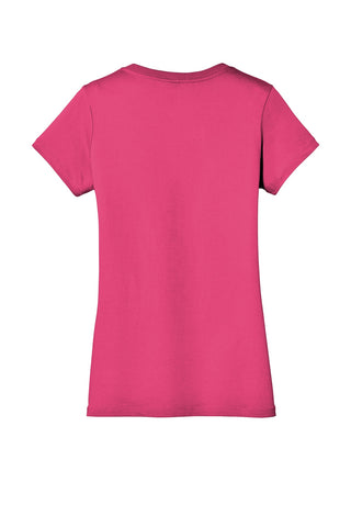 District Women's Perfect Weight V-Neck Tee (Dark Fuchsia)