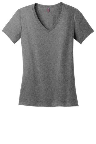 District Women's Perfect Weight V-Neck Tee (Heathered Nickel)