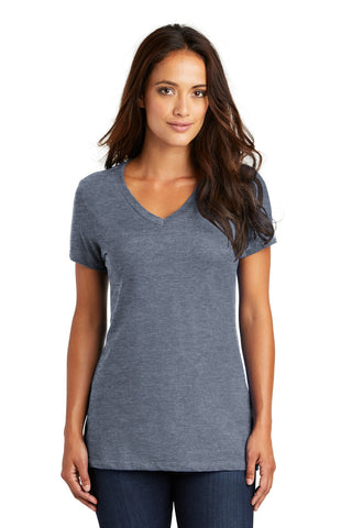 District Women's Perfect Weight V-Neck Tee (Heathered Navy)