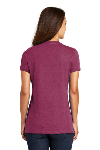 District Women's Perfect Weight V-Neck Tee (Heathered Loganberry)