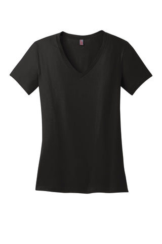 District Women's Perfect Weight V-Neck Tee (Jet Black)