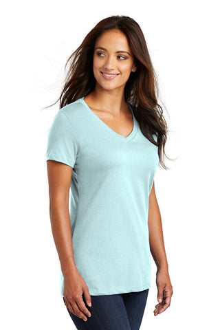 District Women's Perfect Weight V-Neck Tee (Seaglass Blue)