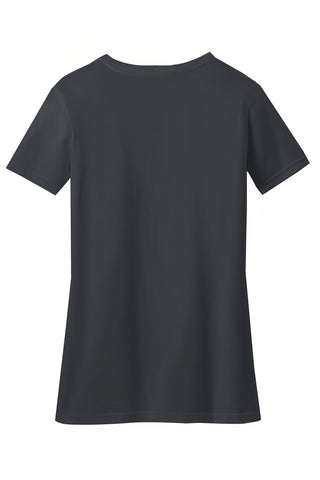 District Women's Perfect Blend CVC V-Neck Tee (Charcoal)