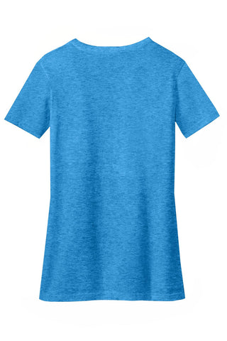 District Women's Perfect Blend CVC V-Neck Tee (Heathered Bright Turquoise)
