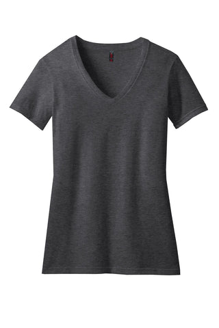 District Women's Perfect Blend CVC V-Neck Tee (Heathered Charcoal)
