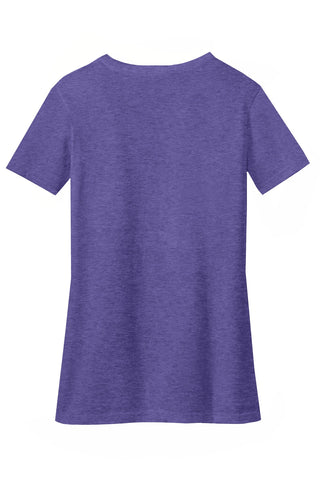 District Women's Perfect Blend CVC V-Neck Tee (Heathered Purple)