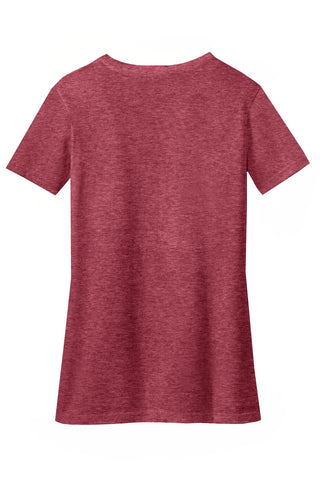 District Women's Perfect Blend CVC V-Neck Tee (Heathered Red)