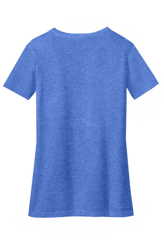 District Women's Perfect Blend CVC V-Neck Tee (Heathered Royal)