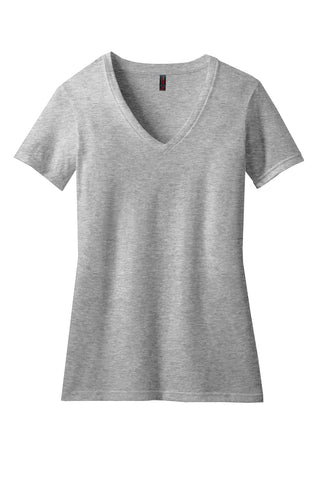 District Women's Perfect Blend CVC V-Neck Tee (Light Heather Grey)