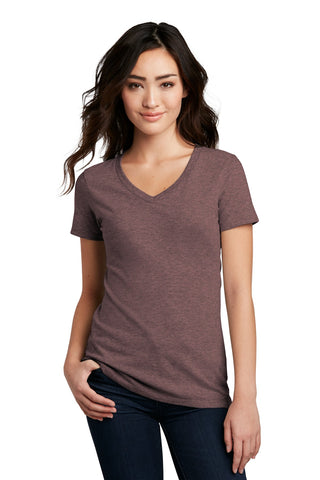 District Women's Perfect Blend CVC V-Neck Tee (Rose Fleck)