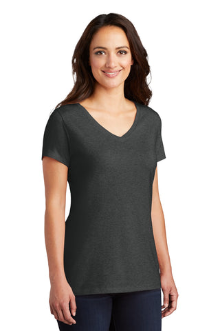 District Women's Perfect Tri V-Neck Tee (Black Frost)