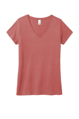 District Women's Perfect Tri V-Neck Tee (Blush Frost)