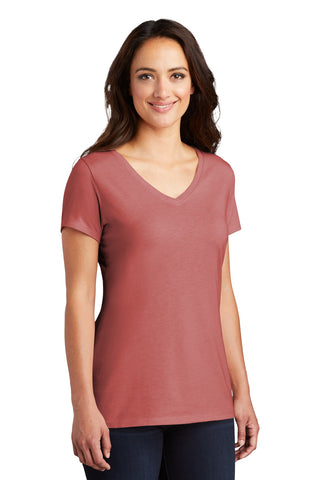 District Women's Perfect Tri V-Neck Tee (Blush Frost)