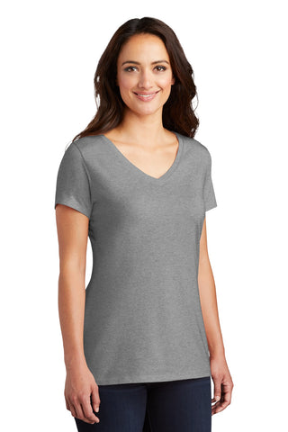 District Women's Perfect Tri V-Neck Tee (Grey Frost)