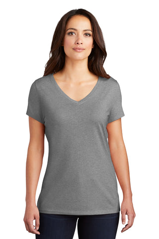 District Women's Perfect Tri V-Neck Tee (Grey Frost)