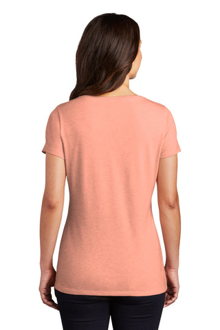 District Women's Perfect Tri V-Neck Tee (Heathered Dusty Peach)