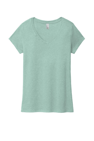 District Women's Perfect Tri V-Neck Tee (Heathered Dusty Sage)