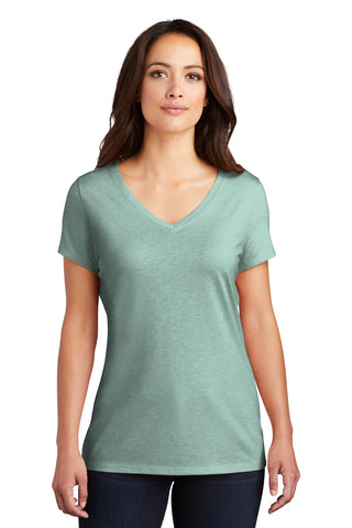 District Women's Perfect Tri V-Neck Tee (Heathered Dusty Sage)