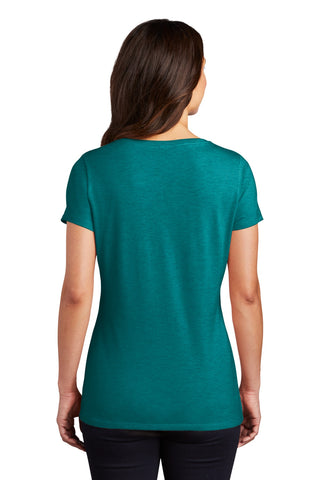 District Women's Perfect Tri V-Neck Tee (Heathered Teal)