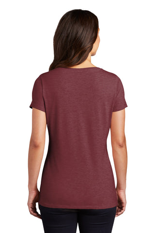 District Women's Perfect Tri V-Neck Tee (Maroon Frost)