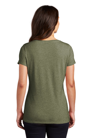 District Women's Perfect Tri V-Neck Tee (Military Green Frost)