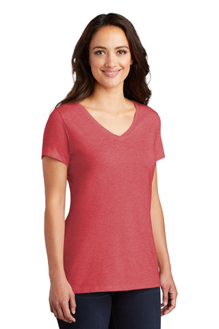 District Women's Perfect Tri V-Neck Tee (Red Frost)