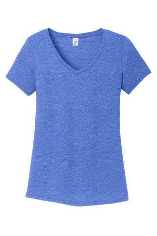 District Women's Perfect Tri V-Neck Tee (Royal Frost)