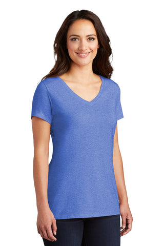 District Women's Perfect Tri V-Neck Tee (Royal Frost)