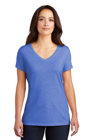 District Women's Perfect Tri V-Neck Tee (Royal Frost)