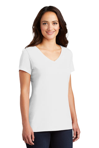 District Women's Perfect Tri V-Neck Tee (White)