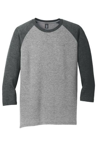 District Perfect Tri 3/4-Sleeve Raglan (Black Frost/ Grey Frost)