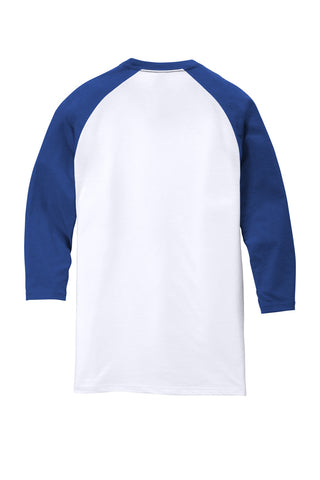 District Perfect Tri 3/4-Sleeve Raglan (Deep Royal/ White)